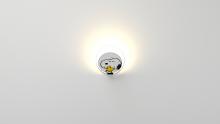 Koncept Inc Hawaii GRW-S-CRM-SW1-PI - Peanuts® Gravy Wall Sconce - Chrome body, Snoopy Woodstock plates - Plug-in