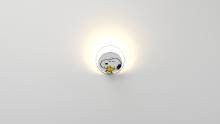 Koncept Inc Hawaii GRW-S-SIL-SW1-PI - Peanuts® Gravy Wall Sconce - Silver body, Snoopy Woodstock plates - Plug-in