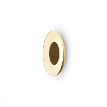 Koncept Inc Hawaii RMW-09-SW-BRS-HW+18BD-GMW - Ramen Wall Sconce 9" (Brass) with 18" back dish (Gold w/ Matte White Interior)