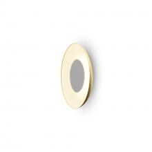 Koncept Inc Hawaii RMW-09-SW-PTB-HW+18BD-GMW - Ramen Wall Sconce 9" (Paintable White) with 18" back dish (Gold w/ Matte White Interior)