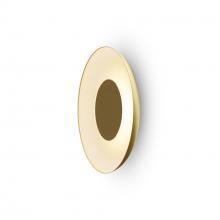 Koncept Inc Hawaii RMW-12-SW-BRS-HW+24BD-GMW - Ramen Wall Sconce 12" (Brass) with 24" back dish (Gold w/ Matte White Interior)