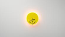 Koncept Inc Hawaii RMW-12-SW-WO1-HW - Peanuts® Ramen Wall Sconce, 12", Woodstock
