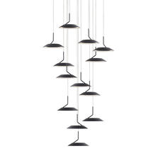 Koncept Inc Hawaii RYP-C13-SW-MTB - Royyo Pendant (Circular with 13 pendants), Matte Black, Matte Black Canopy