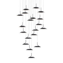 Koncept Inc Hawaii RYP-C19-SW-MTB - Royyo Pendant (Circular with 19 pendants), Matte Black, Matte Black Canopy