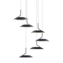 Koncept Inc Hawaii RYP-C6-SW-MTB - Royyo Pendant (Circular with 6 pendants), Matte Black, Matte Black Canopy