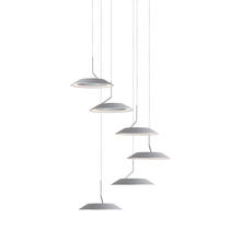 Koncept Inc Hawaii RYP-C6-SW-SIL - Royyo Pendant (Circular with 6 pendants), Silver, Silver Canopy