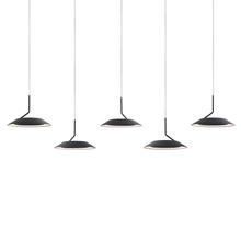 Koncept Inc Hawaii RYP-L5-SW-MTB - Royyo Pendant (linear with 5 pendants), Matte Black, Matte Black Canopy