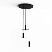 Koncept Inc Hawaii CMP-C3-S-06-MTB+GDGY9 - Combi Pendant 6" Circular 3 Combo Matte Black with Matte Black Canopy