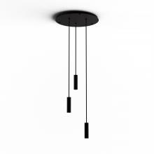 Koncept Inc Hawaii CMP-C3-S-06-MTB - Combi Pendant 6" Circular 3 Combo Matte Black with Matte Black Canopy