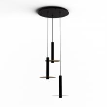 Koncept Inc Hawaii CMP-C3-S-12-MTB+MBRS9 - Combi Pendant 12" Circular 3 Combo Matte Black with Matte Black Canopy