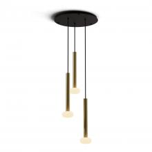 Koncept Inc Hawaii CMP-C3-S-16-BRS+NA+GLB - Combi Pendant 16" Circular 3 Combo Brass with Matte Black Canopy