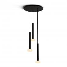 Koncept Inc Hawaii CMP-C3-S-16-MTB+NA+GLB - Combi Pendant 16" Circular 3 Combo Matte Black with Matte Black Canopy