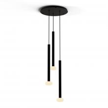 Koncept Inc Hawaii CMP-C3-S-24-MTB+NA+GLB - Combi Pendant 24" Circular 3 Combo Matte Black with Matte Black Canopy