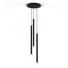 Koncept Inc Hawaii CMP-C3-S-36-MTB+NA+GLB - Combi Pendant 36" Circular 3 Combo Matte Black with Matte Black Canopy