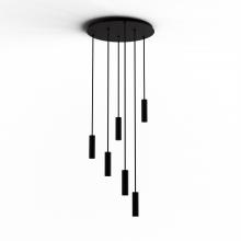 Koncept Inc Hawaii CMP-C6-S-06-MTB - Combi Pendant 6" Circular 6 Combo Matte Black with Matte Black Canopy