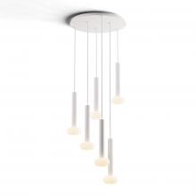 Koncept Inc Hawaii CMP-C6-S-12-MWT+NA+GLB - Combi Pendant 12" Circular 6 Combo Matte White with Matte White Canopy