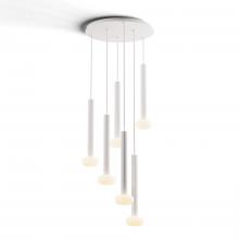 Koncept Inc Hawaii CMP-C6-S-16-MWT+NA+GLB - Combi Pendant 16" Circular 6 Combo Matte White with Matte White Canopy