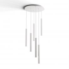 Koncept Inc Hawaii CMP-C6-S-16-MWT - Combi Pendant 16" Circular 6 Combo Matte White with Matte White Canopy