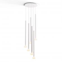 Koncept Inc Hawaii CMP-C6-S-36-MWT+NA+GLB - Combi Pendant 36" Circular 6 Combo Matte White with Matte White Canopy