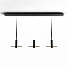 Koncept Inc Hawaii CMP-L3-S-06-MTB+MBRS9 - Combi Pendant 6" Linear 3 Combo Matte Black with Matte Black Canopy