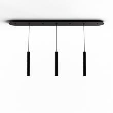 Koncept Inc Hawaii CMP-L3-S-12-MTB - Combi Pendant 12" Linear 3 Combo Matte Black with Matte Black Canopy