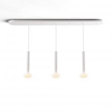 Koncept Inc Hawaii CMP-L3-S-12-MWT+NA+GLB - Combi Pendant 12" Linear 3 Combo Matte White with Matte White Canopy