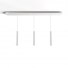 Koncept Inc Hawaii CMP-L3-S-12-MWT - Combi Pendant 12" Linear 3 Combo Matte White with Matte White Canopy