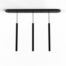 Koncept Inc Hawaii CMP-L3-S-24-MTB - Combi Pendant 24" Linear 3 Combo Matte Black with Matte Black Canopy