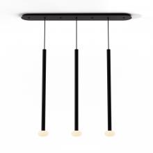 Koncept Inc Hawaii CMP-L3-S-36-MTB+NA+GLB - Combi Pendant 36" Linear 3 Combo Matte Black with Matte Black Canopy