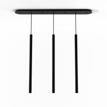 Koncept Inc Hawaii CMP-L3-S-36-MTB - Combi Pendant 36" Linear 3 Combo Matte Black with Matte Black Canopy