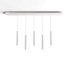 Koncept Inc Hawaii CMP-L5-S-12-MWT - Combi Pendant 12" Linear 5 Combo Matte White with Matte White Canopy