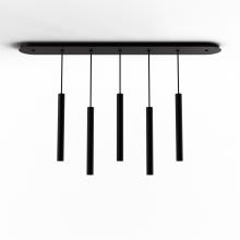 Koncept Inc Hawaii CMP-L5-S-16-MTB - Combi Pendant 16" Linear 5 Combo Matte Black with Matte Black Canopy