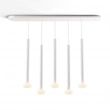 Koncept Inc Hawaii CMP-L5-S-24-MWT+NA+GLB - Combi Pendant 24" Linear 5 Combo Matte White with Matte White Canopy