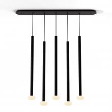 Koncept Inc Hawaii CMP-L5-S-36-MTB+NA+GLB - Combi Pendant 36" Linear 5 Combo Matte Black with Matte Black Canopy