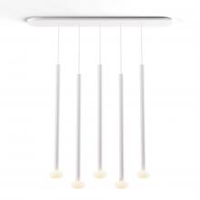 Koncept Inc Hawaii CMP-L5-S-36-MWT+NA+GLB - Combi Pendant 36" Linear 5 Combo Matte White with Matte White Canopy