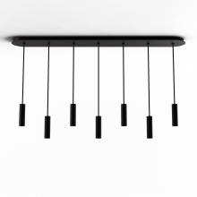 Koncept Inc Hawaii CMP-L7-S-06-MTB - Combi Pendant 6" Linear 7 Combo Matte Black with Matte Black Canopy