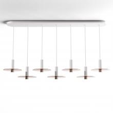 Koncept Inc Hawaii CMP-L7-S-06-MWT+GTEA9 - Combi Pendant 6" Linear 7 Combo Matte White with Matte White Canopy
