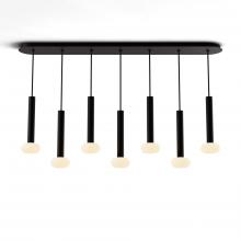 Koncept Inc Hawaii CMP-L7-S-12-MTB+NA+GLB - Combi Pendant 12" Linear 7 Combo Matte Black with Matte Black Canopy