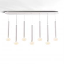 Koncept Inc Hawaii CMP-L7-S-16-MWT+NA+GLB - Combi Pendant 16" Linear 7 Combo Matte White with Matte White Canopy