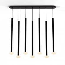 Koncept Inc Hawaii CMP-L7-S-36-MTB+NA+GLB - Combi Pendant 36" Linear 7 Combo Matte Black with Matte Black Canopy