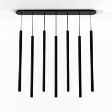 Koncept Inc Hawaii CMP-L7-S-36-MTB - Combi Pendant 36" Linear 7 Combo Matte Black with Matte Black Canopy