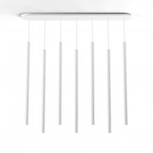 Koncept Inc Hawaii CMP-L7-S-36-MWT - Combi Pendant 36" Linear 7 Combo Matte White with Matte White Canopy
