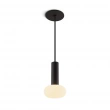 Koncept Inc Hawaii CMP-S1-S-06-MTB+NA+GLB - Combi Pendant 6" Single Unit Matte Black with Matte Black Canopy, Glass Ball attachment, Suspens