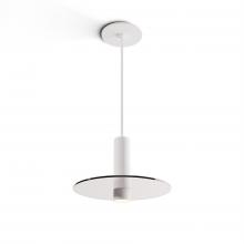 Koncept Inc Hawaii CMP-S1-S-06-MWT+GCLR9 - Combi Pendant 6" Single Unit Matte White with Matte White Canopy, 9" glass plate (Clear) att