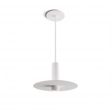 Koncept Inc Hawaii CMP-S1-S-06-MWT+MPTB9 - Combi Pendant 6" Single Unit Matte White with Matte White Canopy, 9" metal plate (White/Pain