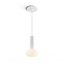 Koncept Inc Hawaii CMP-S1-S-06-MWT+NA+GLB - Combi Pendant 6" Single Unit Matte White with Matte White Canopy, Glass Ball attachment, Suspens