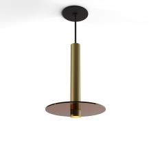 Koncept Inc Hawaii CMP-S1-S-12-BRS+GTEA9 - Combi Pendant 12" Single Unit Brass with Matte Black Canopy