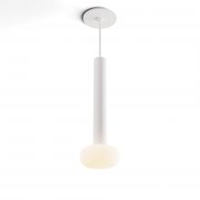 Koncept Inc Hawaii CMP-S1-S-12-MWT+NA+GLB - Combi Pendant 12" Single Unit Matte White with Matte White Canopy, Glass Ball attachment, Suspen