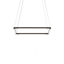 Koncept Inc Hawaii ZBP-16-S-SW-MTB-CNP - Z-Bar Pendant Small Square, Soft Warm, Matte Black, 18" x 18"