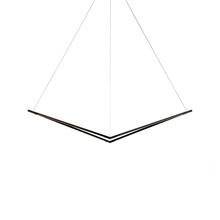 Koncept Inc Hawaii ZBP-24-B-SW-MTB-CNP - Z-Bar Pendant Medium Bird, Soft Warm, Matte Black, 49" x 15" x 9.3"